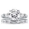 Baguette Cut Sterling Silver Wedding Ring Set - 2.0 CT Center Stone