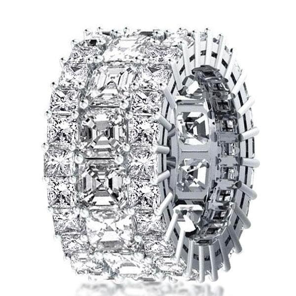 10mm Sterling Silver Wedding Band for Men and Women, Rhodium Plated