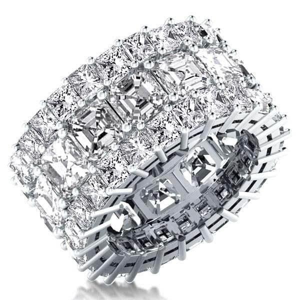 10mm Sterling Silver Wedding Band for Men and Women, Rhodium Plated