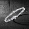 925 Sterling Silver Round Cut Tennis Bracelet for Women | 7.40 CT. TW | Rhodium Plated