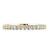18K Gold Plated Sterling Silver Wedding Band Ring - Classic Round Cut