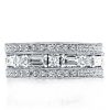 Classic Triple Row Eternity Band Set in 925 Sterling Silver with Created White Sapphire