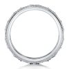Classic Triple Row Eternity Band Set in 925 Sterling Silver with Created White Sapphire