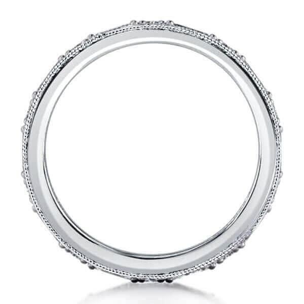 Classic Triple Row Eternity Band Set in 925 Sterling Silver with Created White Sapphire