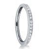 Classic Triple Row Eternity Band Set in 925 Sterling Silver with Created White Sapphire