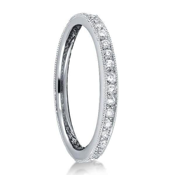 Classic Triple Row Eternity Band Set in 925 Sterling Silver with Created White Sapphire