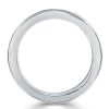 Round White Simulated Diamond Wedding Band - Sterling Silver Princess Cut Emerald Sapphire