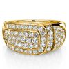Vintage Micro Pave Engagement Cocktail Ring - 18K Gold Plated Sterling Silver