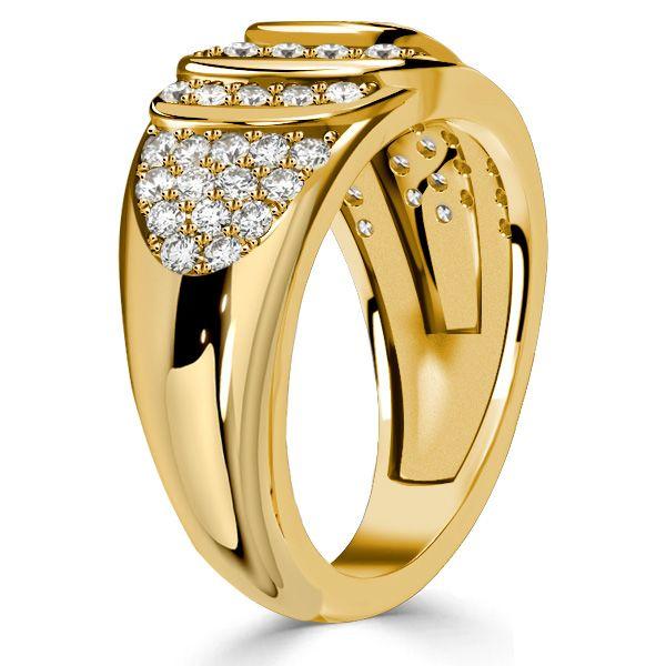 Vintage Micro Pave Engagement Cocktail Ring - 18K Gold Plated Sterling Silver