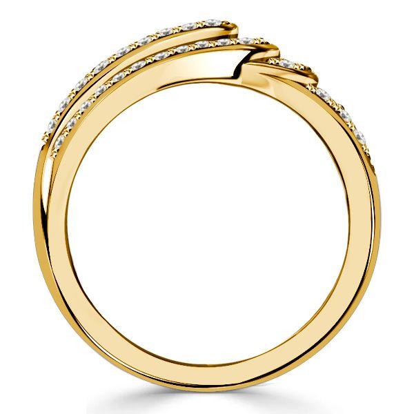 Vintage Micro Pave Engagement Cocktail Ring - 18K Gold Plated Sterling Silver