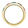 Multi-Color Sterling Silver Half Eternity Anniversary Band Ring (1.78 CT. TW.)