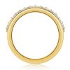 1.17 CT TW Pear and Round Cut Half Eternity Wedding Band for Women in 18K Gold Plated Silver