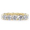 10.92 CT. TW. U-Prong Eternity Wedding Band, 6mm, 18K Gold Plated Sterling Silver