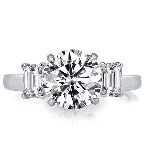 Disney Inspired Sterling Silver Engagement Ring - 3.33 CT. TW. Simulated Diamonds