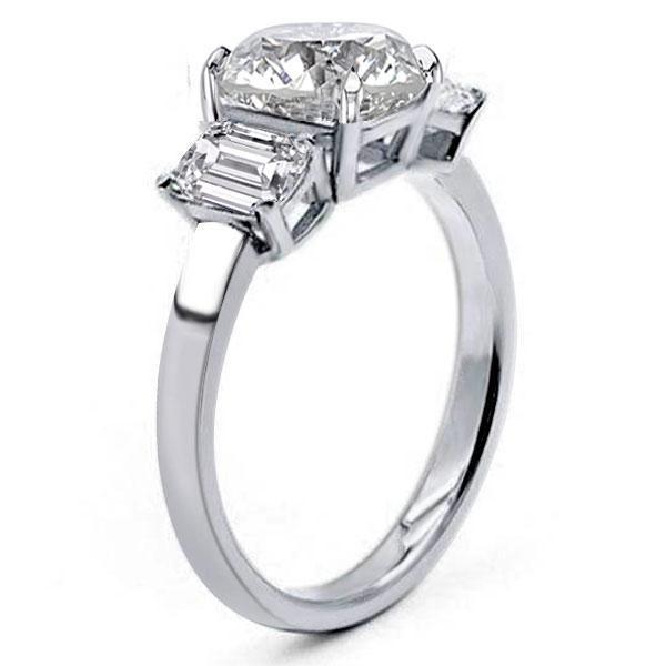 Disney Inspired Sterling Silver Engagement Ring - 3.33 CT. TW. Simulated Diamonds