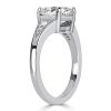Cushion Cut Sterling Silver Vintage Style Engagement Ring