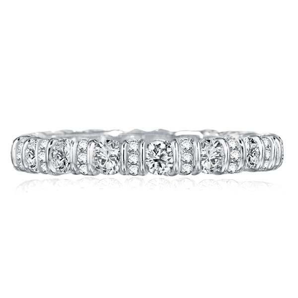 Eternity Bar Setting Wedding Band | 925 Sterling Silver & 2.65 CT. TW. Stones