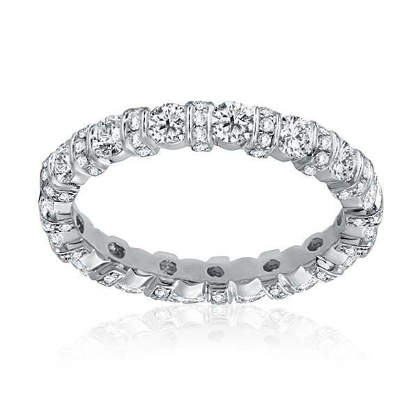 Eternity Bar Setting Wedding Band | 925 Sterling Silver & 2.65 CT. TW. Stones