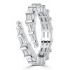 Sterling Silver Baguette Cut Bypass Promise Ring | Travel Wedding Band Alternative