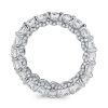 Eternity Wedding Band for Women in 925 Sterling Silver with Created White Sapphire