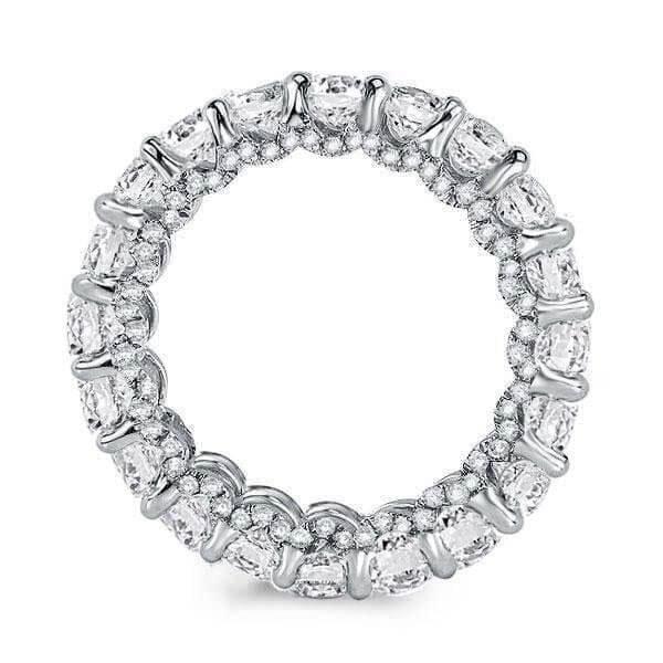 Eternity Wedding Band for Women in 925 Sterling Silver with Created White Sapphire