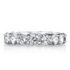 Eternity Wedding Band for Women in 925 Sterling Silver with Created White Sapphire