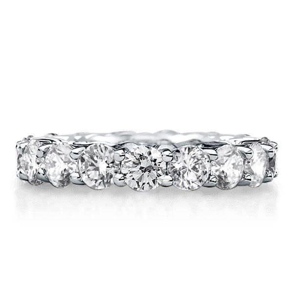 Eternity Wedding Band for Women in 925 Sterling Silver with Created White Sapphire