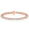Art Deco White Sapphire Tennis Bracelet for Women in Sterling Silver