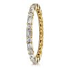 18K Gold Plated Sterling Silver Thin Eternity Wedding Band - Classic Design