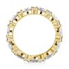 18K Gold Plated Sterling Silver Thin Eternity Wedding Band - Classic Design