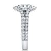 Oval Halo Engagement Ring - Created White Sapphire, 925 Sterling Silver