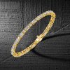 Baguette & Round Cut Sterling Silver Tennis Bracelet - Wedding & Special Occasions