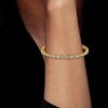 Baguette & Round Cut Sterling Silver Tennis Bracelet - Wedding & Special Occasions