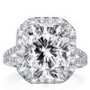Sterling Silver Engagement and Wedding Ring Set - 8 Carat Center Stone