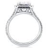 Sterling Silver Engagement and Wedding Ring Set - 8 Carat Center Stone
