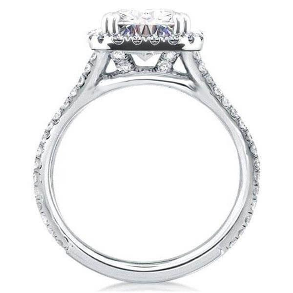 Sterling Silver Engagement and Wedding Ring Set - 8 Carat Center Stone