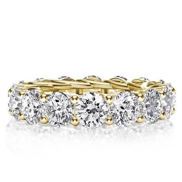 Golden Stackable Ring Set - Triple Row Radiant & Baguette Bands - 18K Gold Plated Sterling Silver