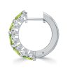 Cushion Cut Peridot & Sterling Silver Hoop Earrings for Women