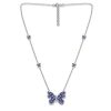 Sterling Silver Butterfly Pendant Necklace - 18 Inch Chain