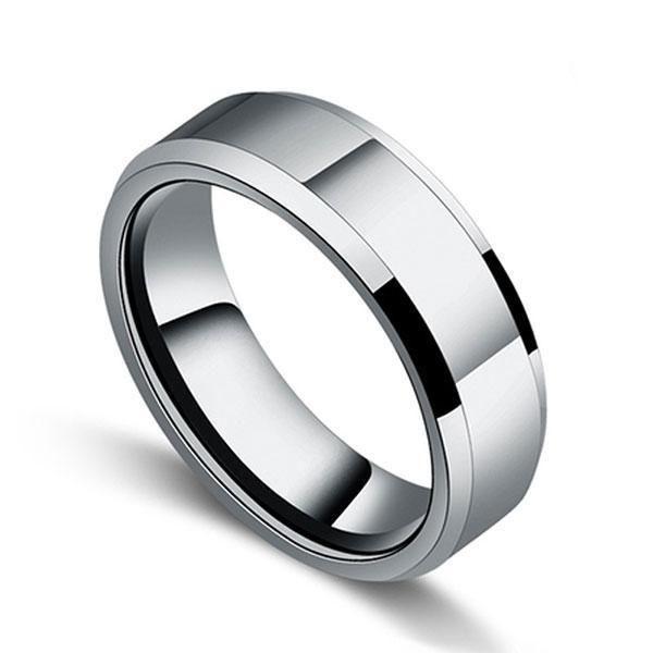 Matching Couple Rings Set: Oval White Sapphire Trio - Sterling Silver & Titanium Wedding Bands