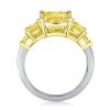 Radiant Yellow Five Stone Engagement Ring in 925 Sterling Silver
