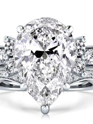 Solitaire Six-Stone Sterling Silver Bridal Ring Set (7.83 CT. TW.)