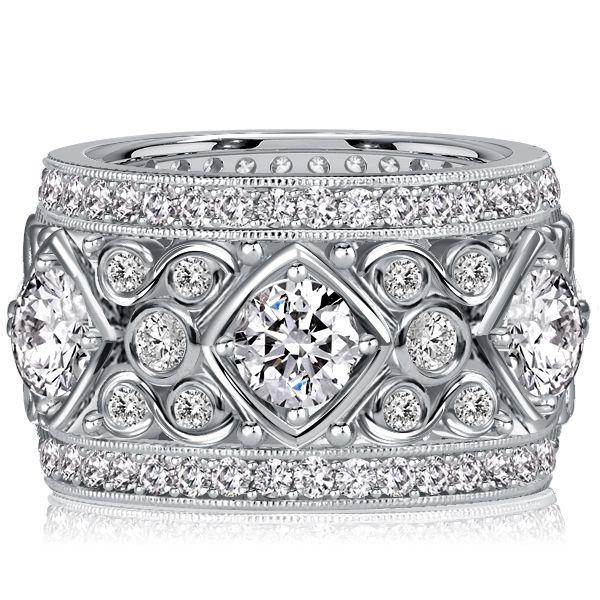 Round Cut CZ Eternity Band Anniversary Ring - 925 Sterling Silver