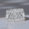 Round Cut CZ Eternity Band Anniversary Ring - 925 Sterling Silver