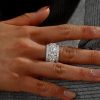 Round Cut CZ Eternity Band Anniversary Ring - 925 Sterling Silver