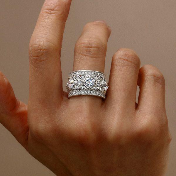 Round Cut CZ Eternity Band Anniversary Ring - 925 Sterling Silver