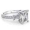 Classic Five Stone Created White Sapphire Bridal Set in Sterling Silver