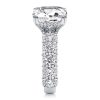 Cushion Cut Engagement Ring in Rhodium Plated Sterling Silver, 15.27 CT. Center Stone