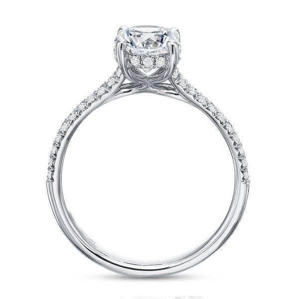 Split Shank Pear Cut Engagement Ring in 925 Sterling Silver
