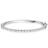 Dainty Baguette Bangle Bracelet for Women in 925 Sterling Silver